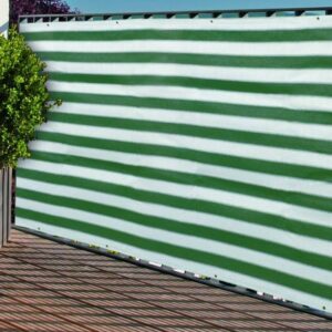 Balkon Sichtschutz Grün-Weiß Anwendung