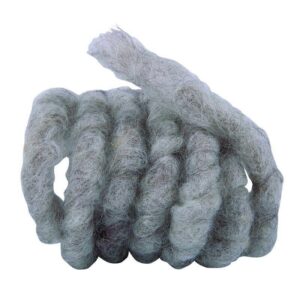 Wollkordel aus Schafwolle grau/braun